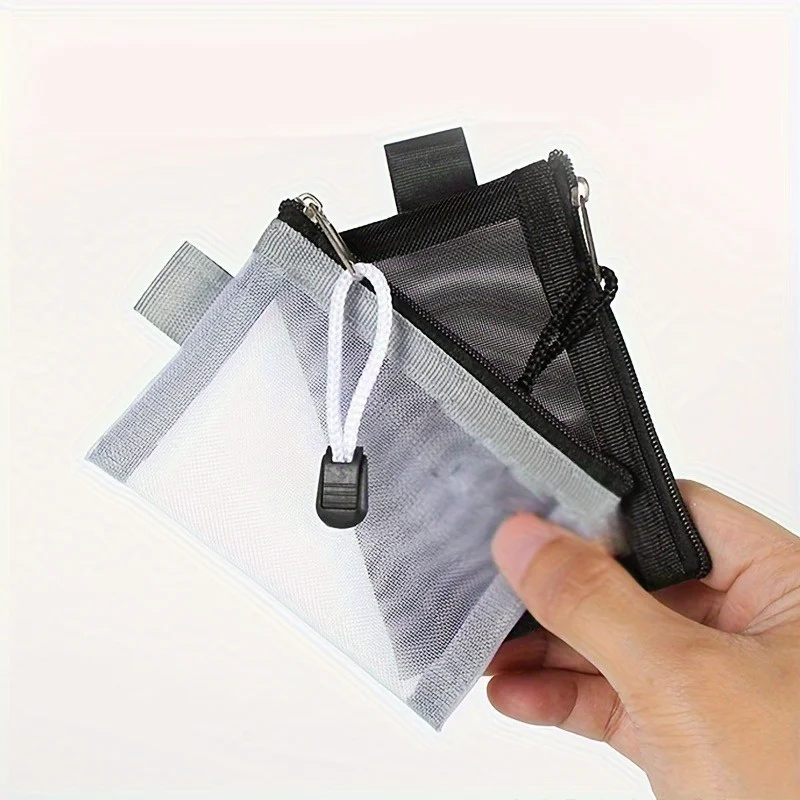 Mini-Mesh-Münzbörse, tragbare Clutch-Geldbörse mit Reißverschluss, vielseitige einfache Aufbewahrungstasche, für kleine Kartentaschen für Jungen und Mädchen