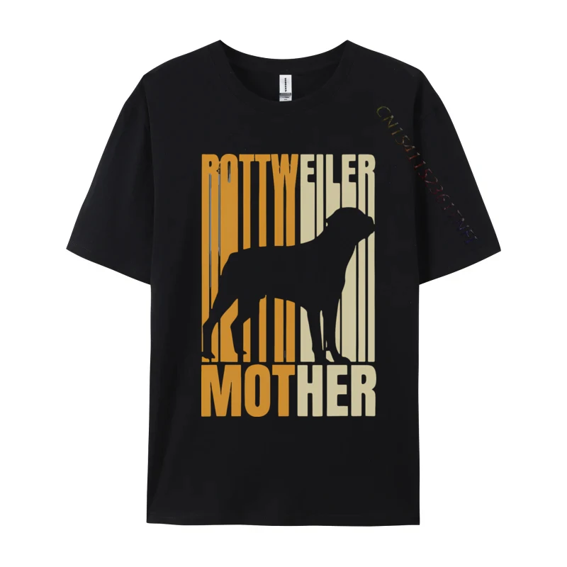 Retro Rottweiler Mother Dog Woman T-Shirt Mens Large T Shirts Top Tee Shirt Printed T-shirt Sweatwear Basic