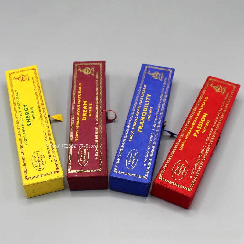 Plant Handmade Tibetan Incense Stick Gift Box Home Interior/Study/Tea Room Purification Soothing/Zen Meditation Aromatherapy