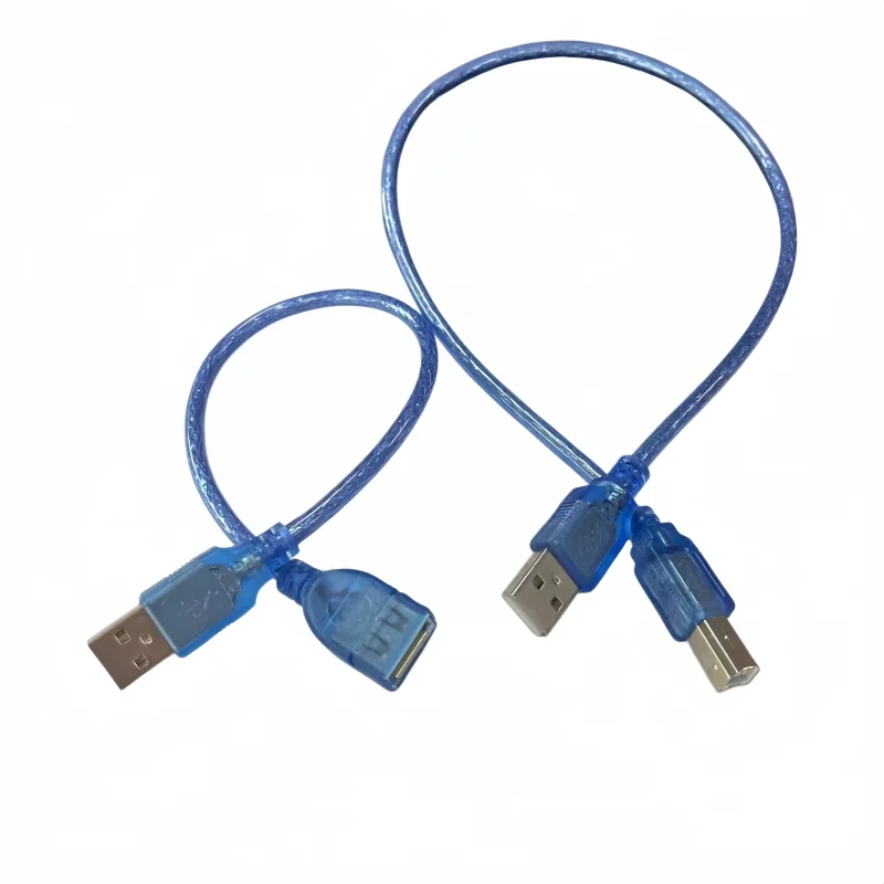 USB 2.0 USB-Quadratanschluss USB A Stecker auf USB B Stecker + USB A Buchse, Verlängerungskabel für Drucker und Scanner