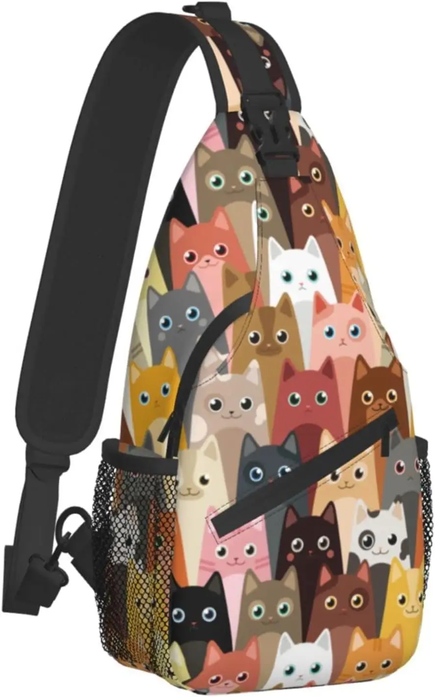 Schulter tasche Rucksack Cross body Schulter Brusttaschen Unisex für Reisen Casual Wandern mit verstellbarem Riemen für Männer Frauen