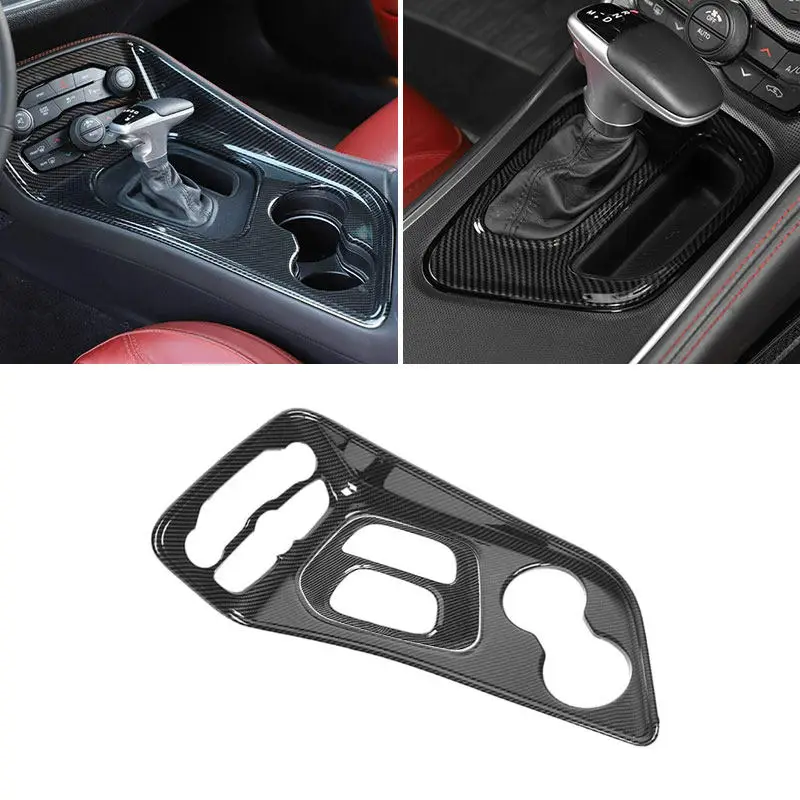 LHD Car Central Control Gear Shift Panel Trim For Dodge Challenger 2015 2016 2017 2018 2019 2020 2021 2022 ABS Interior