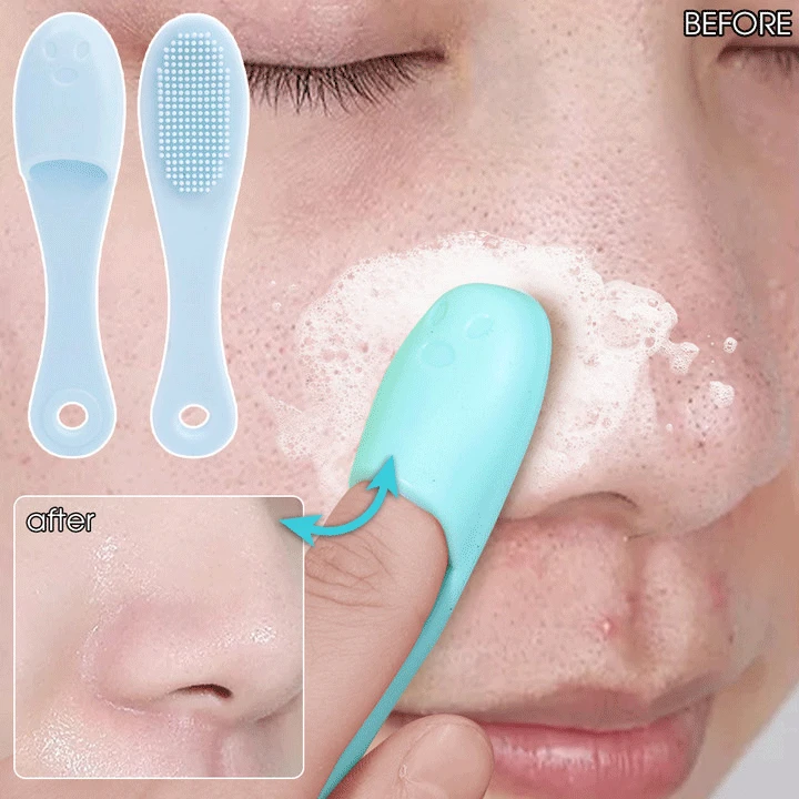 

Portable Silicone Nose Brush Facial Pore Cleaner Blackhead Double-sided Massage Brushes Beauty Cleaning Tool Facial Nasal Scrub