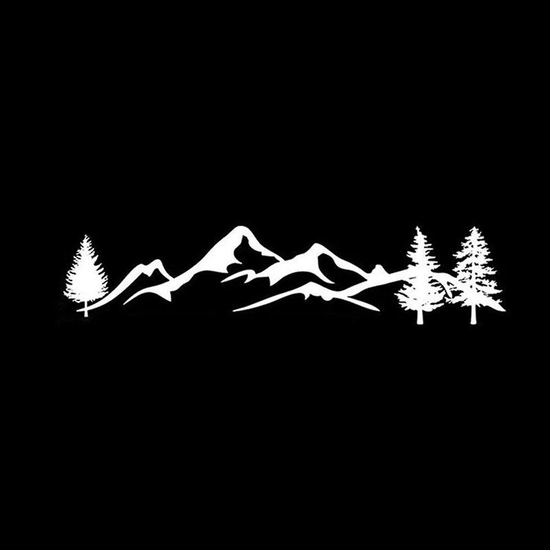 Tree Mountain Car Decor Sticker Fashion Car Stickers Decal Waterproof Auto Decal for SUV RV Camper Offroad Auto,100cm*20cm