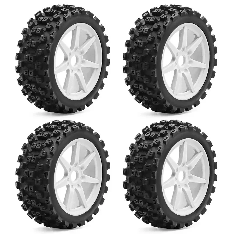 4pcs 115mm 1/8 RC Off-Road Buggy Wheels Tire 17mm Hex for ARRMA Typhon  Trxs Kyosho HPI HSP VRX RC Car