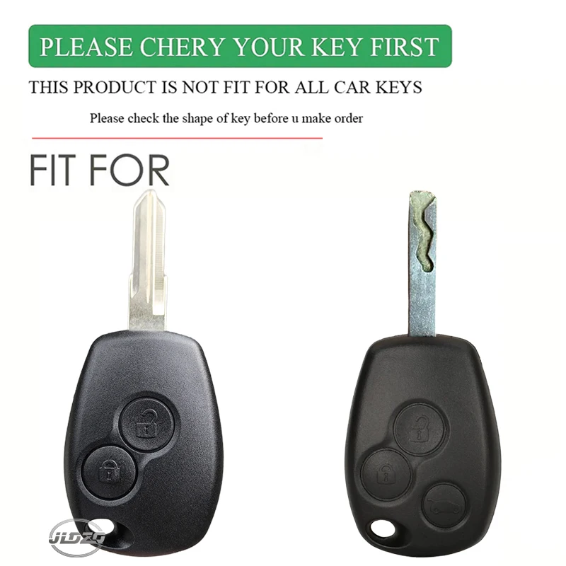 3buttons Silicone Carbon Fibre Key Case Fob For Renault Traffic Logan 2 Vivaro Primastar Movano Nissan Terrano Benz Smart Fortwo