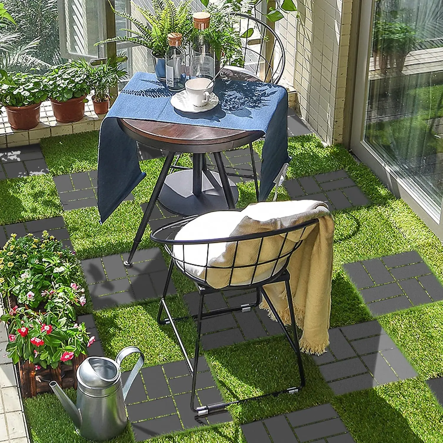 Plastic Interlocking Deck Tiles, 36 Pack 12