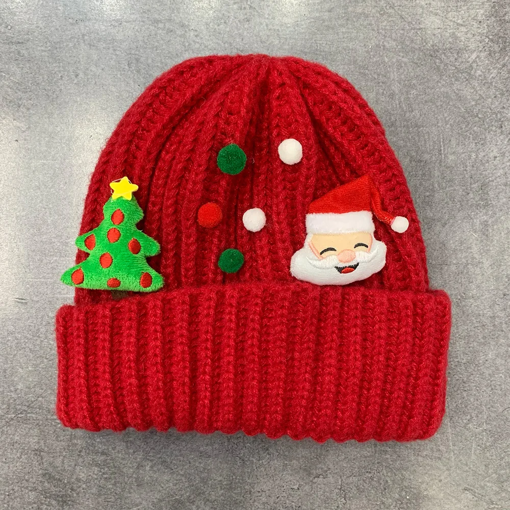 Christmas Winter Warm Beanie Hats For Adult Women Men Unisex Xmas Knitted Skullies Winter Hat