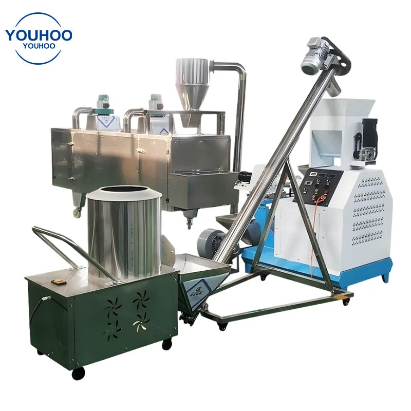 Small Automatic Cat Food Production Machine Pet Food Extruder Machine Puffed Pet Food Production Line