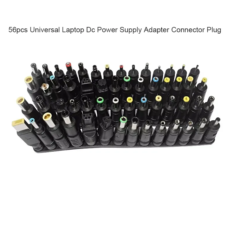 56pcs Universal Laptop Adapter Dc Power Adapter Connector 5.5x2.1mm Female To Laptop AC Dc Jack Plug Suitable for Asu S Lenovo