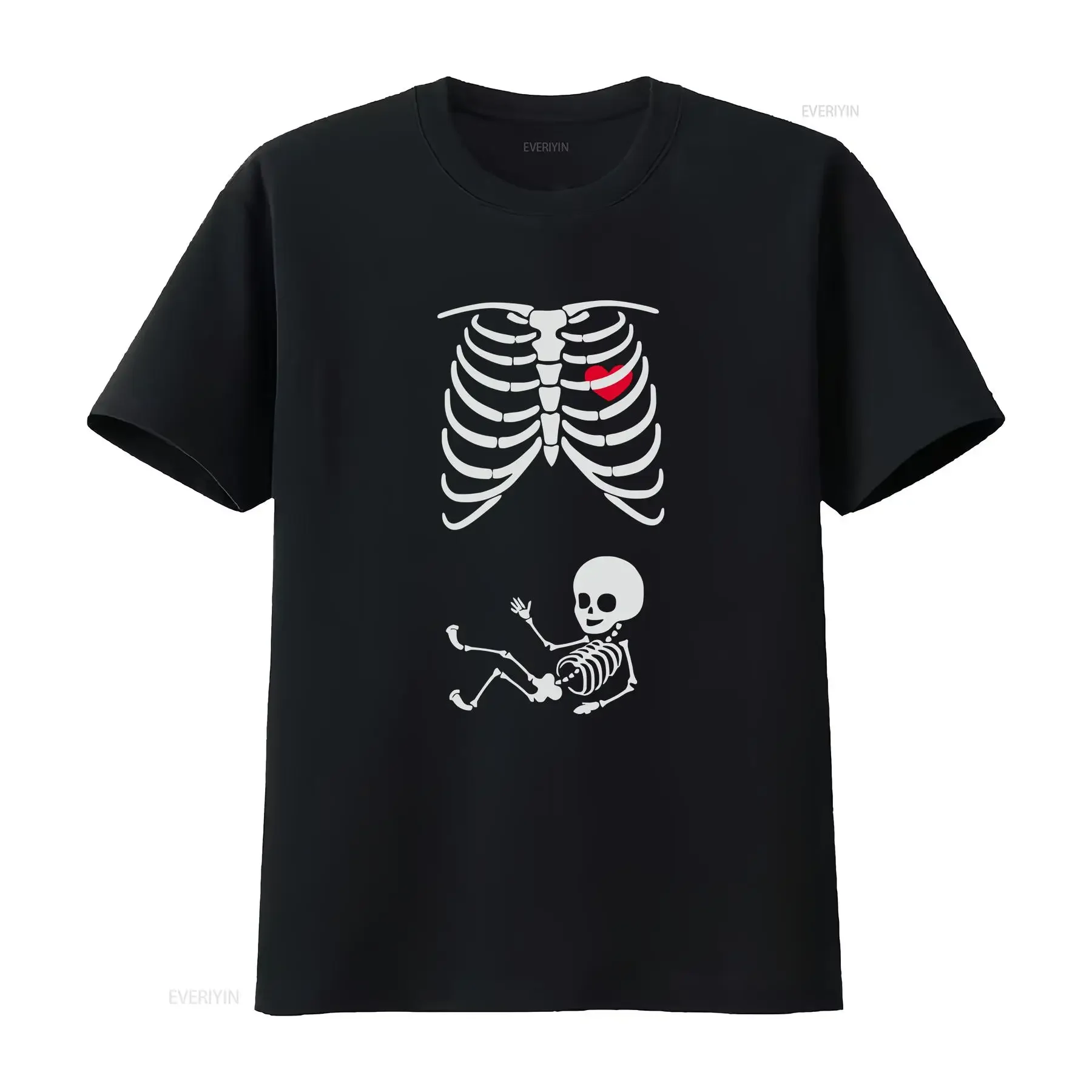 Skeleton baby Halloween announcemenT T Shirt Maternity costume Funny vintage Washed Soft Unisex Comfortable Stretched