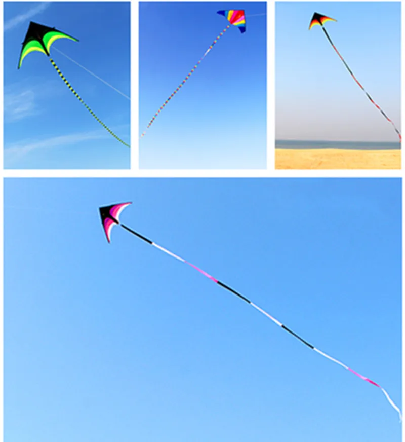 free shipping large kite tails flying kite windsocks kites rainbow tail kite for kids twist fly wind sock flag professional kite