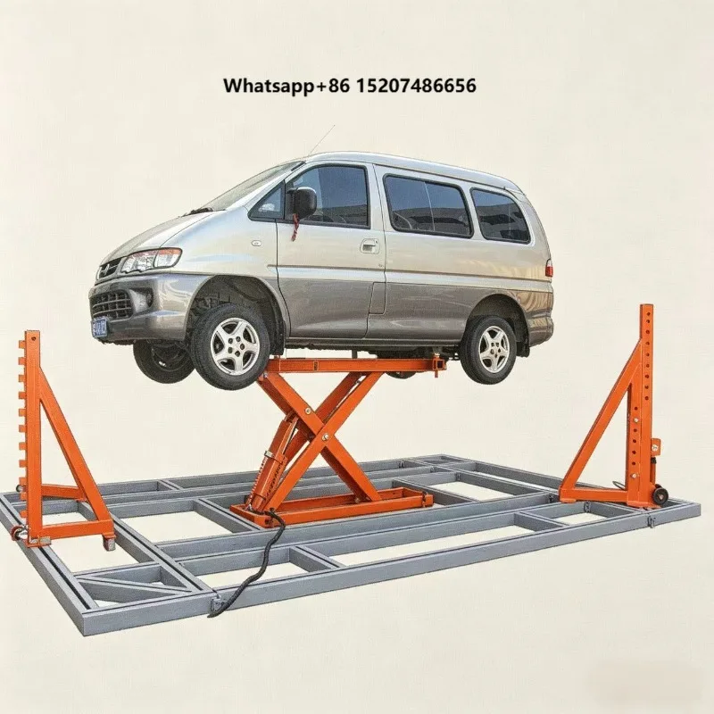 UL3014 Car Scissor Lift with UL-133 Floor Type Auto Body Straightener Chassis Pulling Repair System for Car Workshop