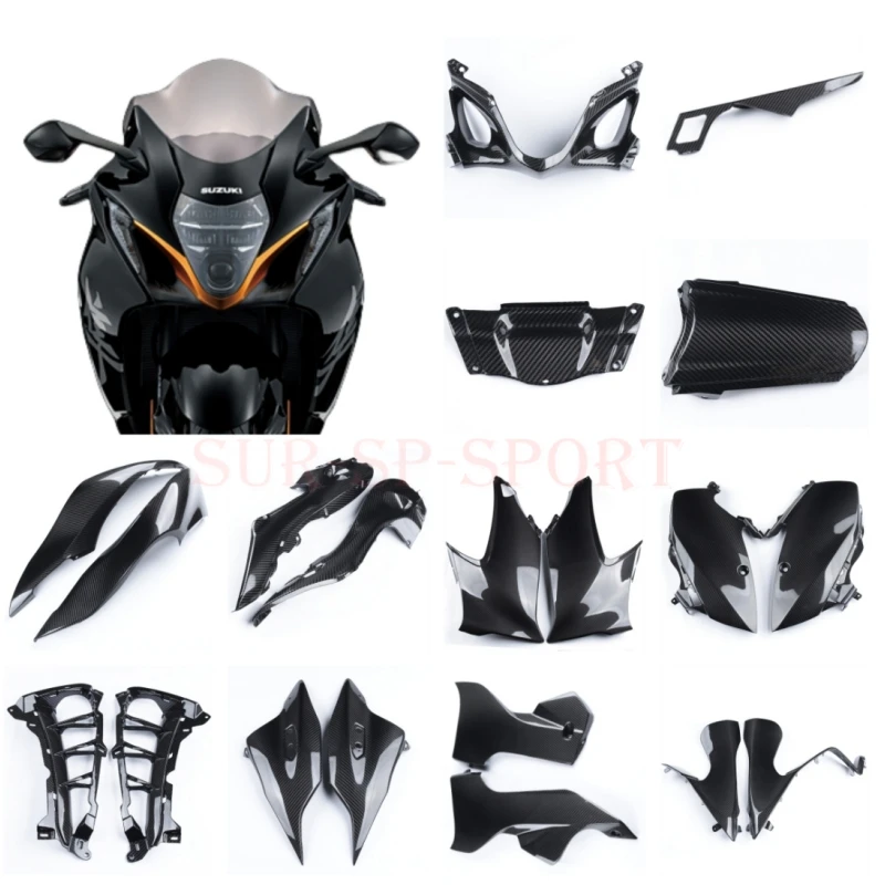 Full Fairing Kits Front Fender Subframe Cover Instrument Surround For Suzuki GSX1300 R Hayabusa 2021-2024 Full Carbon Fiber 100%