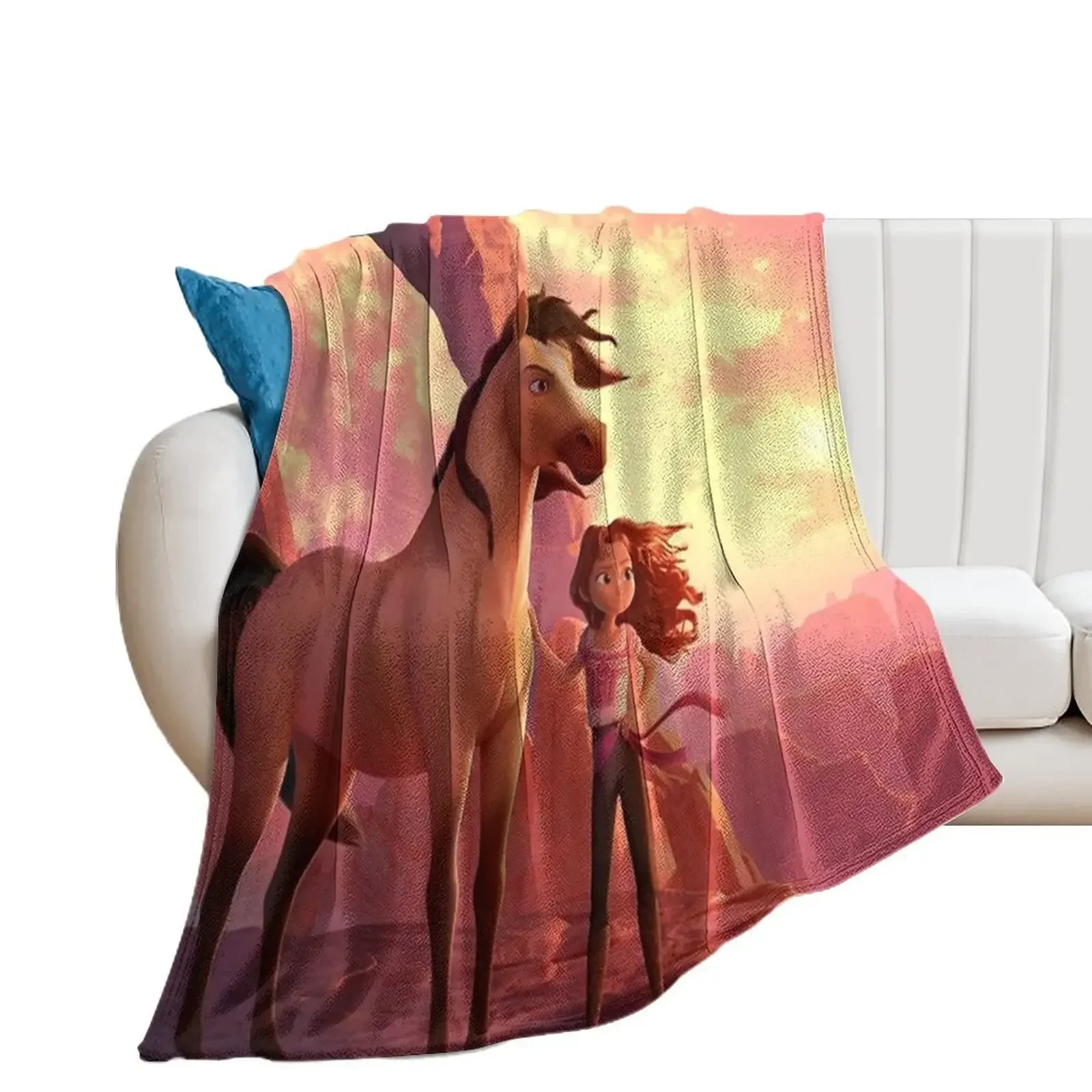 

Spirit Untamed Throw Blanket for sofa Custom Sofa Quilt Luxury Brand Blankets