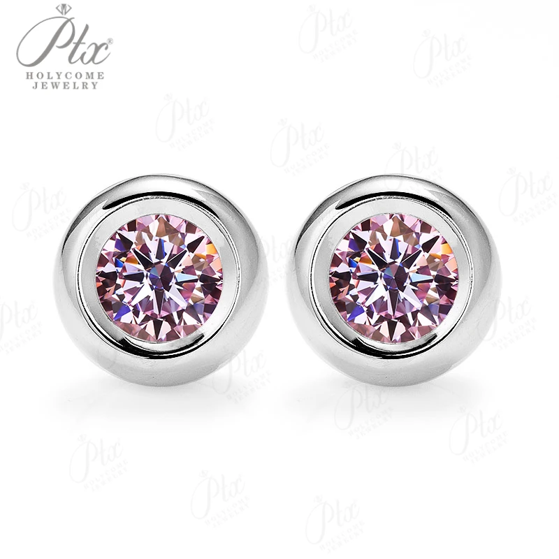 Moissanite Earrings 12 Colors 925 Silver 0.5CT Bubble Uni-Sex Birth Stones Bridal Jewelry classic Daily Wear Wedding Jewel Gift - view 4