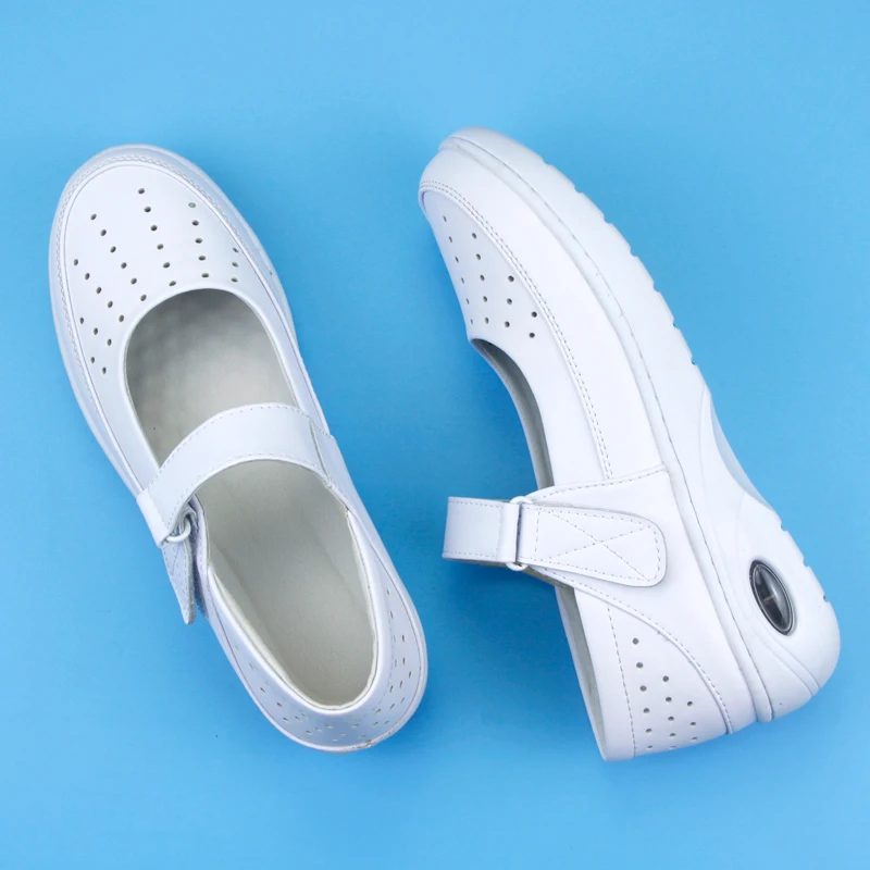 

Women's Nurse Shoes Summer 2024 Lightweight Comfortable Breathable Hollow out Fashionable Work Shoes Soft Bottom Anti-Slip
