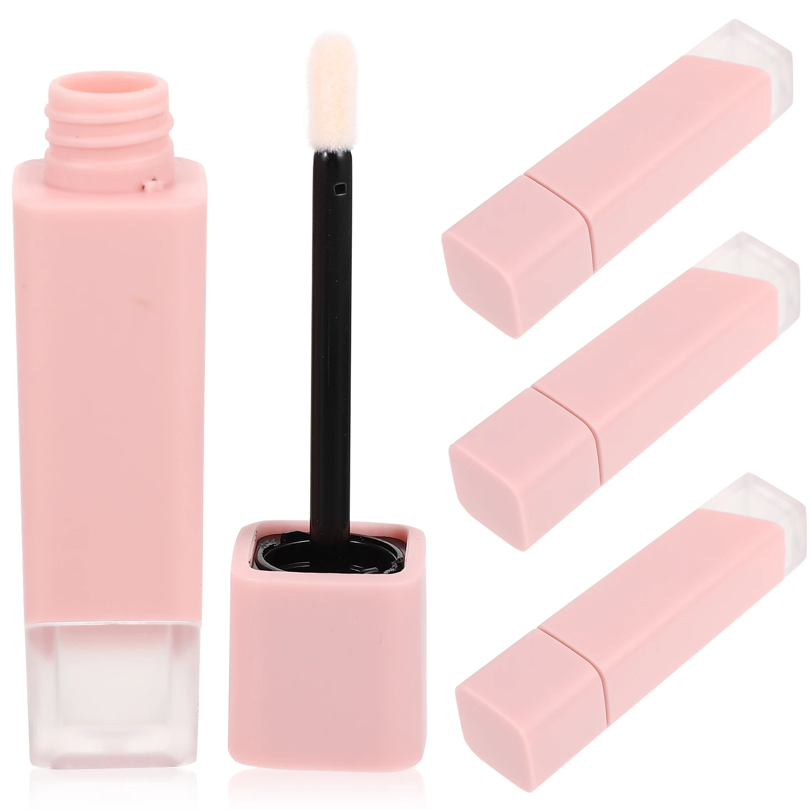 

4Pcs Lip Gloss Tubes Empty Refillable Plastic DIY Lipstick Containers Bulk Wholesale Women Tools