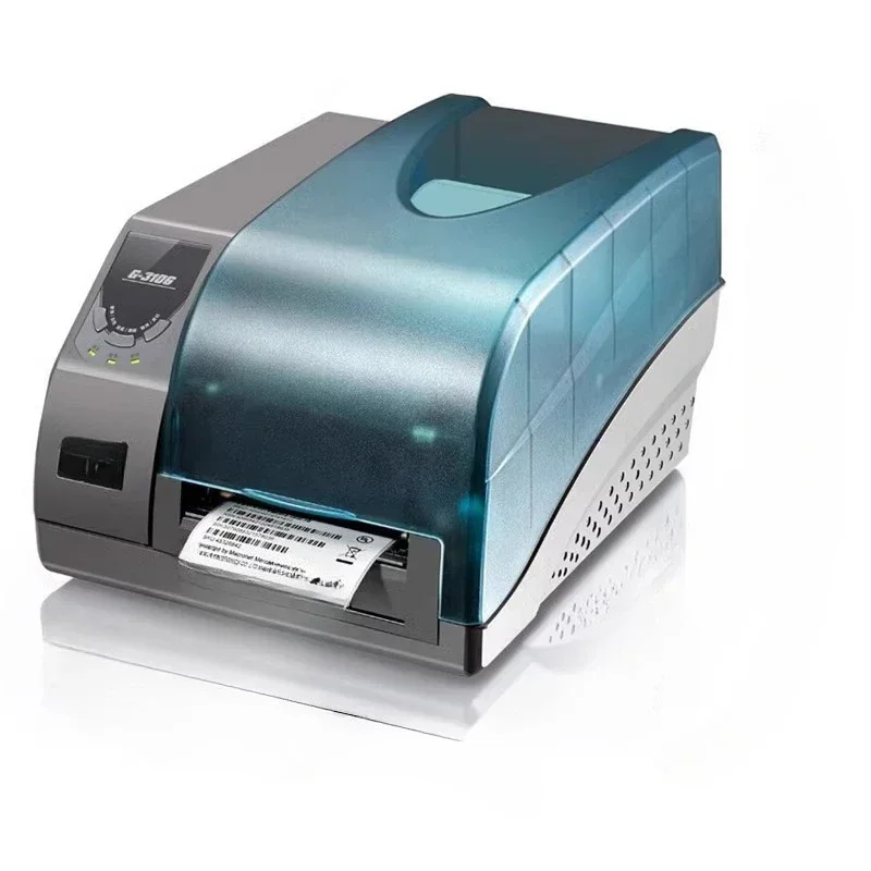 G2108/G3106/G6000 industrial label printer, thermal transfer fixed asset QR code