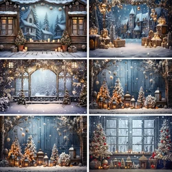 Bonvvie Christmas Photography Background Xams Tree Fireplace Family Happy Party Decor Backdrop Portrait Photocall Studio Props