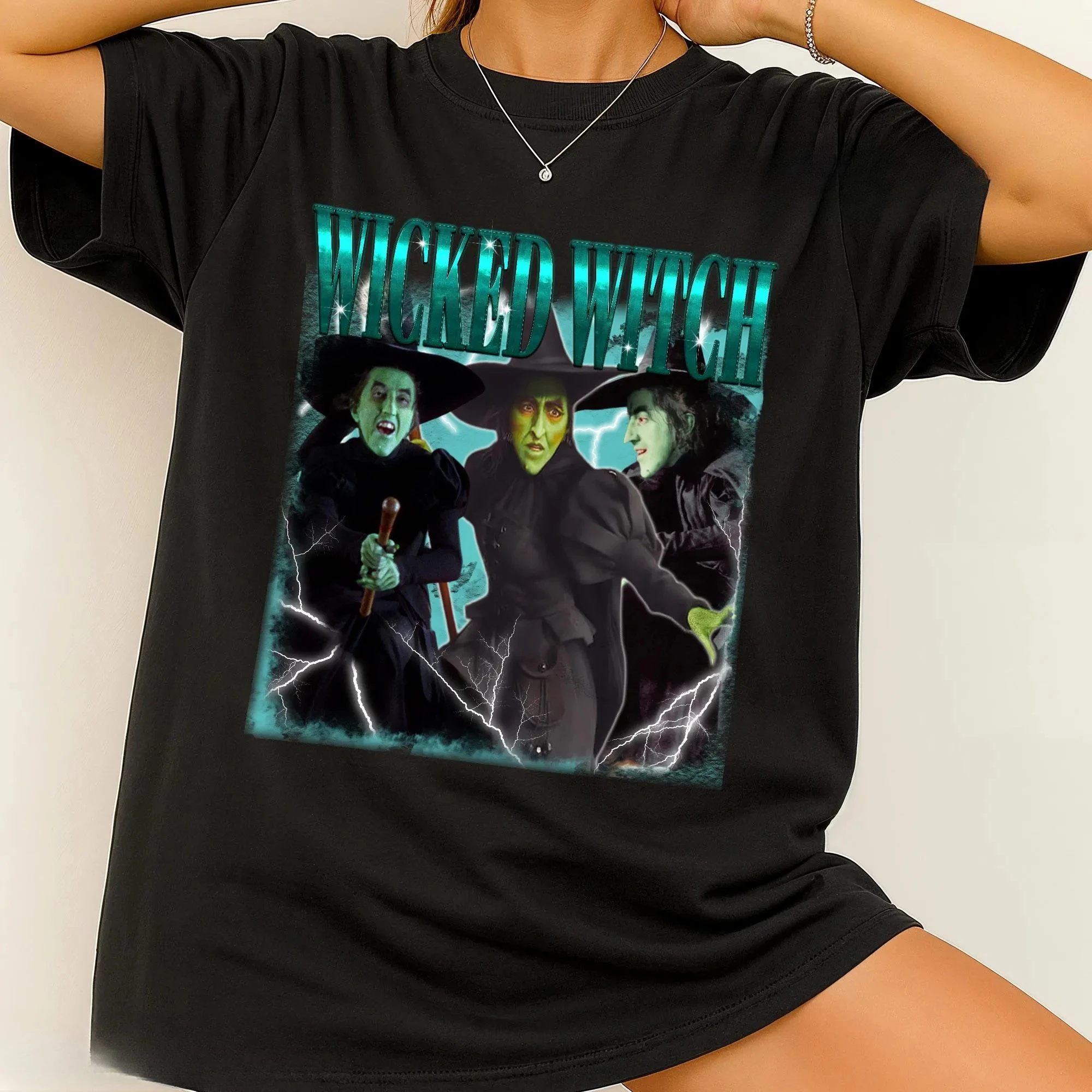 

Wicked Witch Printed Women's T-shirt Spring/Summer Fashion Trend Pure Cotton Top Neutral Round Neck Short Sleeve T-shirt