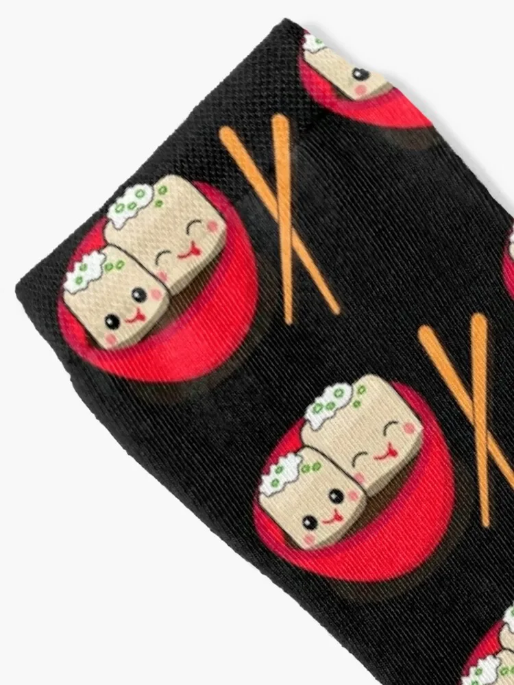 Kawaii Tofu - Agedashi Japanese Food Socks men cotton high quality crazy Men's Socks Women's