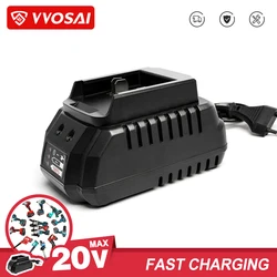 VVOSAI-Adaptateur de chargeur pour outils électriques, perceuse électrique sans fil applicable, scie, tournevis, enveloppé, marteau, meuleuse d'angle, 12V, 16V, 20V