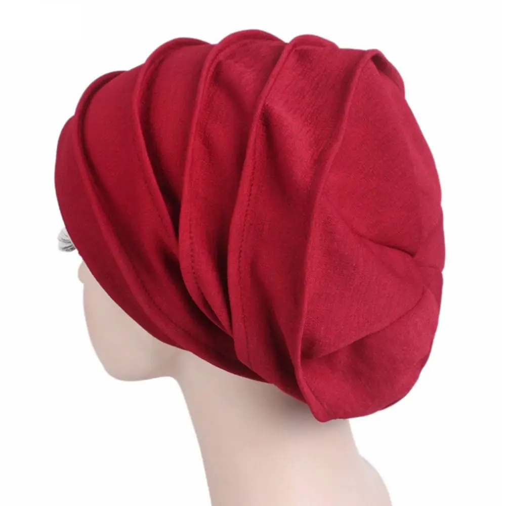 غطاء رأس نسائي من القطن بكشكشة ، قبعة كيميائية ، قماش مرن ، قبعة جيدة التهوية ، جديدة