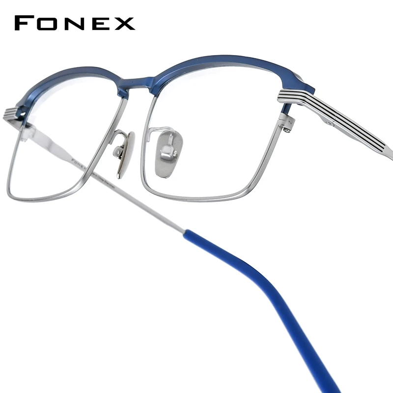 

Титановая оправа для очков FONEX, мужская брендовая квадратная ультралегкая оправа для очков, японские ультралегкие высококачественные очки 85927