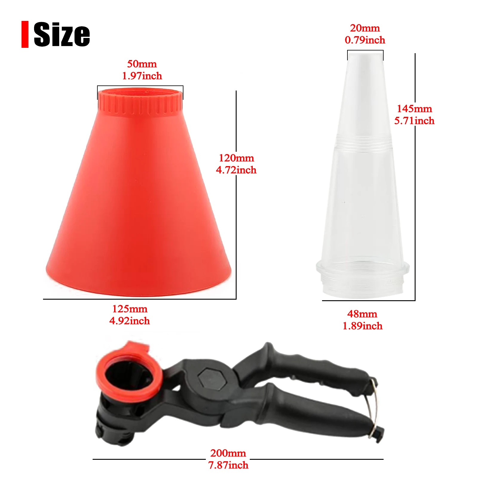 Large Diameter Car Gasoline Plastic Funnel Self Fixation Multipurpose Removable Multifunctional Pour Oil Tool For Auto Repairing