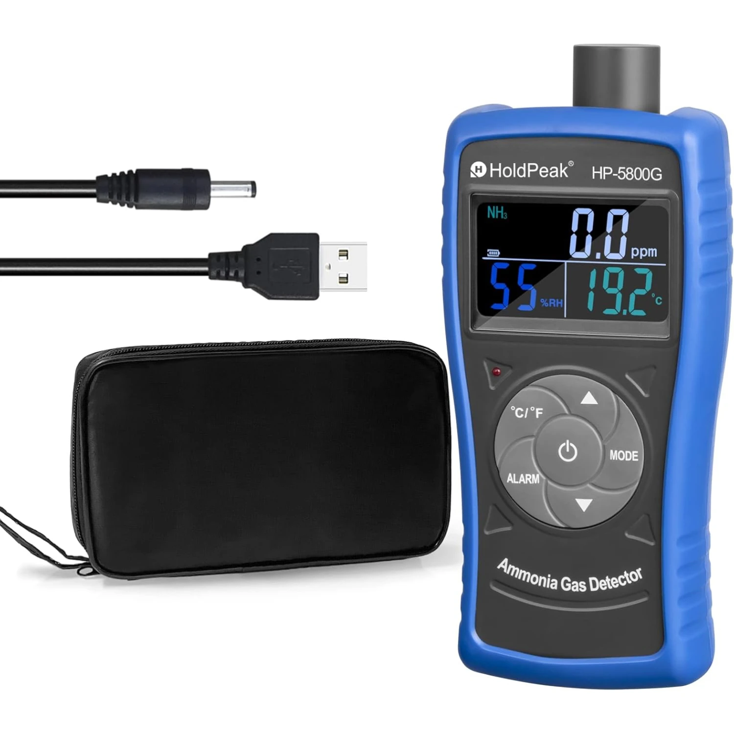 

Детектор газового счетчика аммиака, датчик газового монитора NH3 с диапазоном 0-100 ppm и разрешением 0,1 ppm, портативный детектор качества воздуха