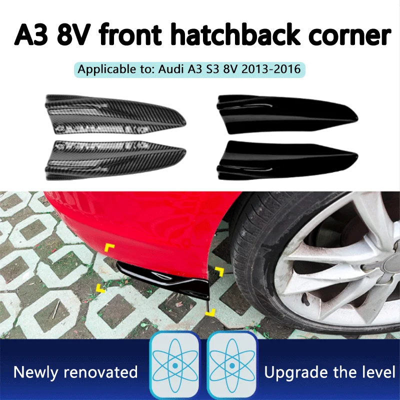 High Quality Special Rear Corner Bumper Sticker Anti-Scratch Exterior Upgrade Parts For Audi A3 Hatchback S3 8V Sline 2013-2016