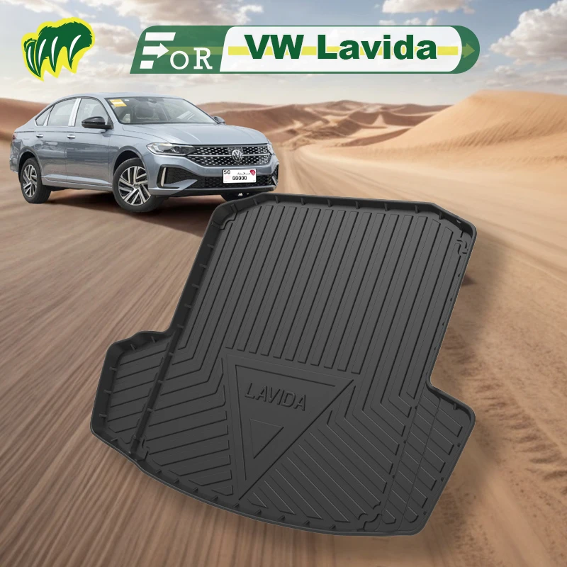 

Коврик для багажника автомобиля VW Lavida PLUS 21 22 23 2006-2024, всесезонный черный коврик для груза, 3d-формочка, лазерные измерения, подкладки для багажника