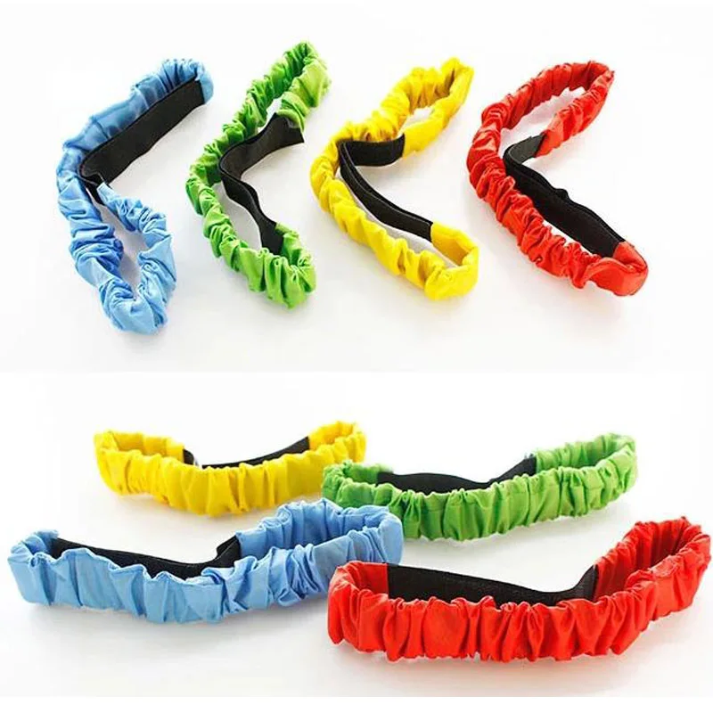 4PCS Elastic Three Legged Race Bands Kids Outdoor Activities Teamwork Training Relay Games Carnival Field Day Backyard Party Fun