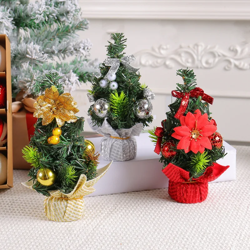 New Mini Christmas Tree Wholesale 2026 Small Xmas Tree Tabletop Decoration for Restaurant Holiday Home Ornament Supplies