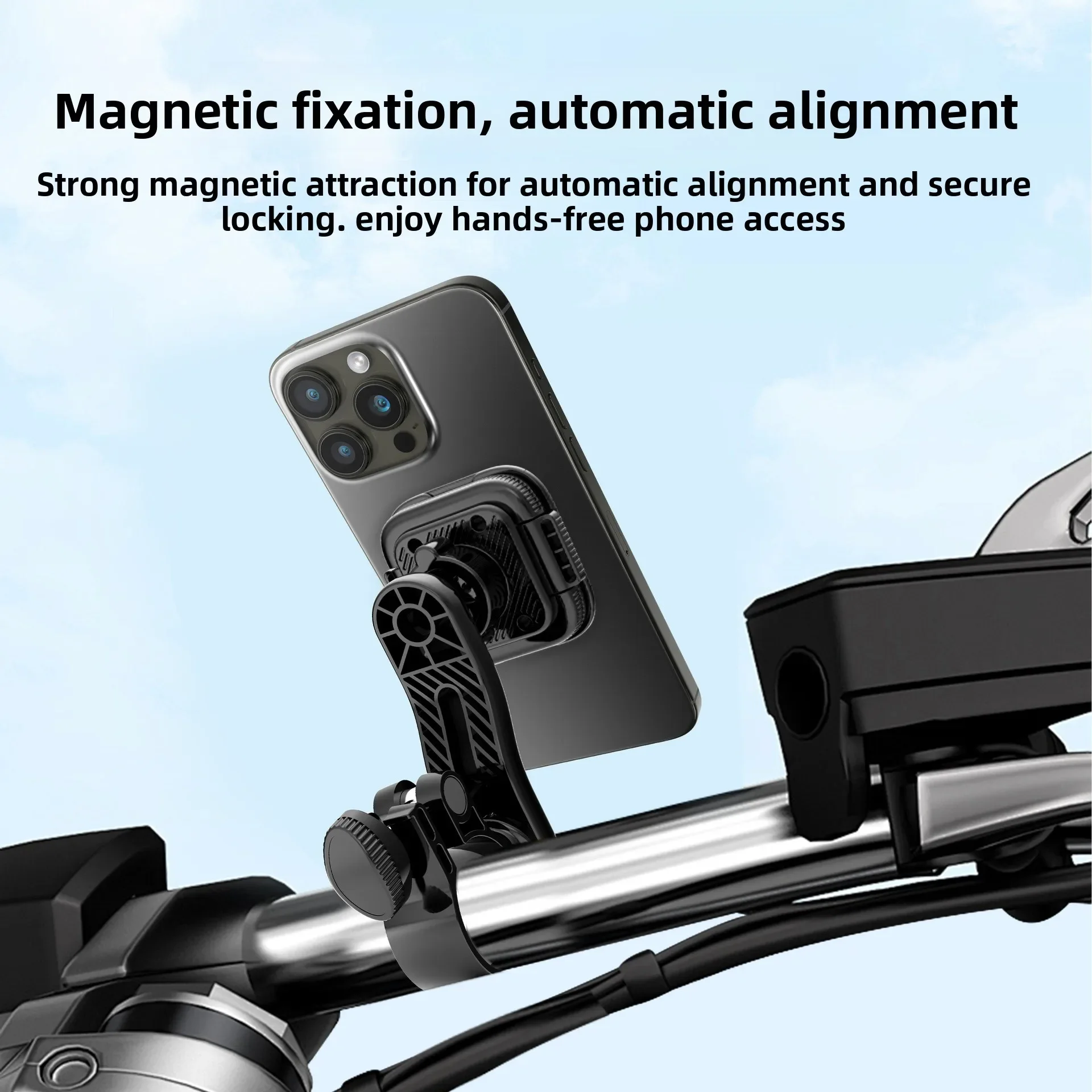 

New Magnetic Riding Mobile Phone Holder Navigation Motorcycle Bicycle Universal Takeaway Rider Shock Frame