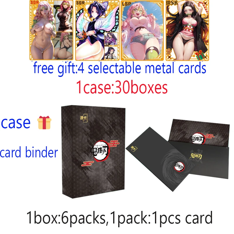 Aoka Demon Slayer Colored Paper Collection Cards Japanese Anime Kimetsu No Yaiba Booster Box Tcg Cards Toy Hobbies Gifts