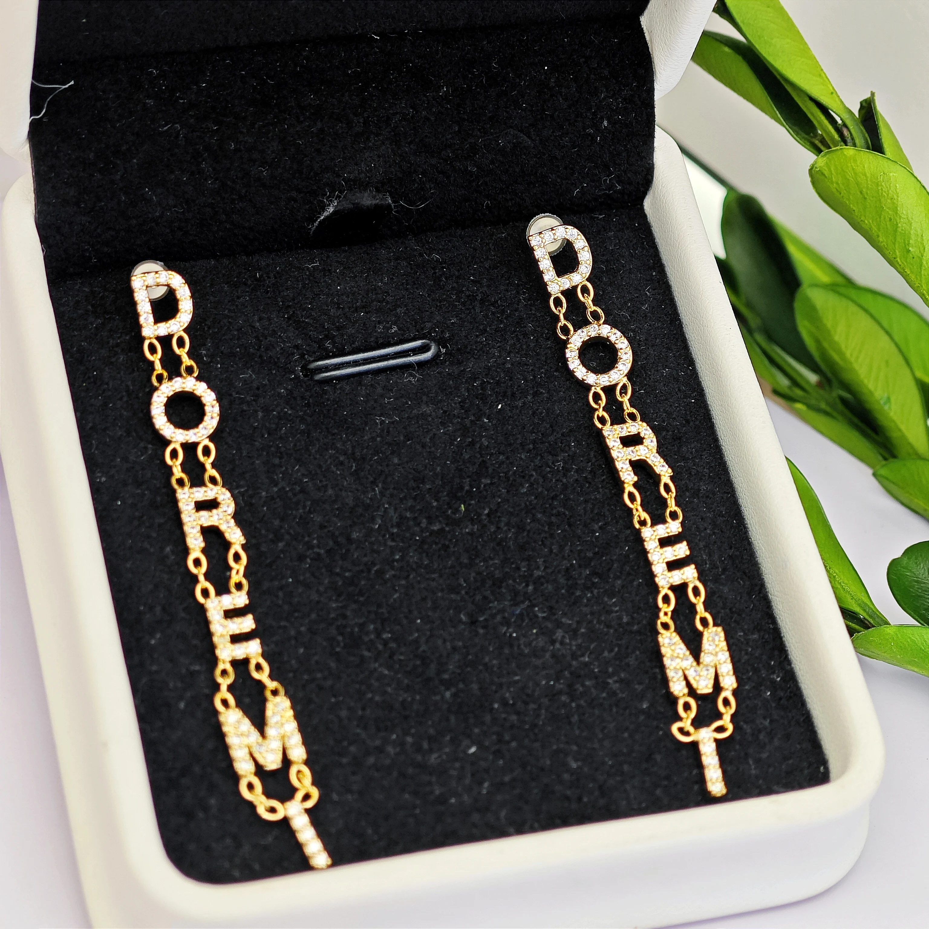 Lateefah Soldering Alphabet Tassel Earrings Customized Name Personalized Earrings Jewelry
