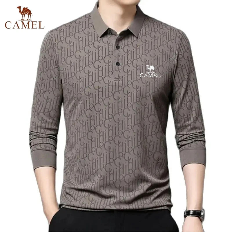 Spring and Autumn Men\'s Embroidered High Quality Long Sleeve Polo Shirt New Luxury Fashion Business Leisure Multi Functional Top