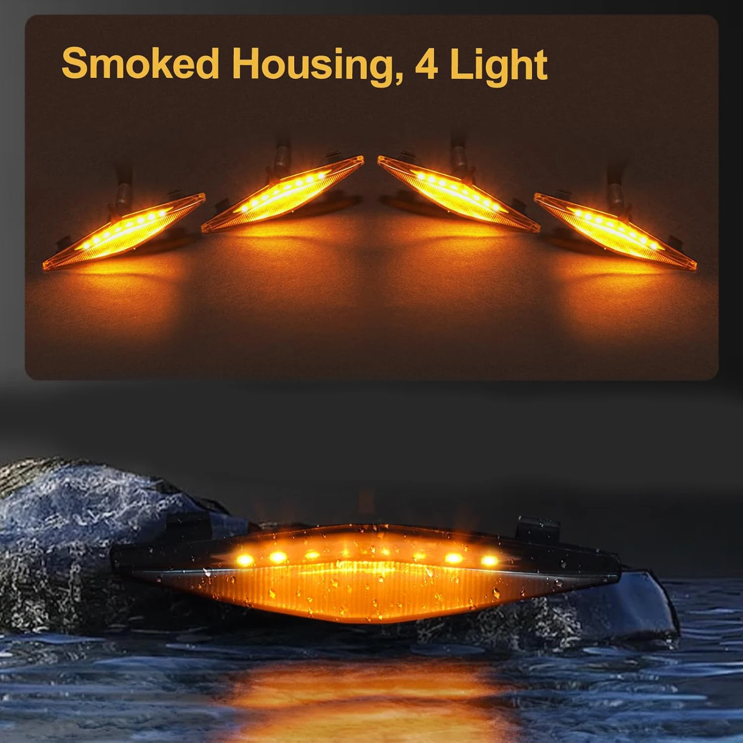 4/6pcs LED Car Lights Front LED Grille Lights Universal 12V Led Side Marker Indicator For Pickup Off-Road SUV Ford Toyota