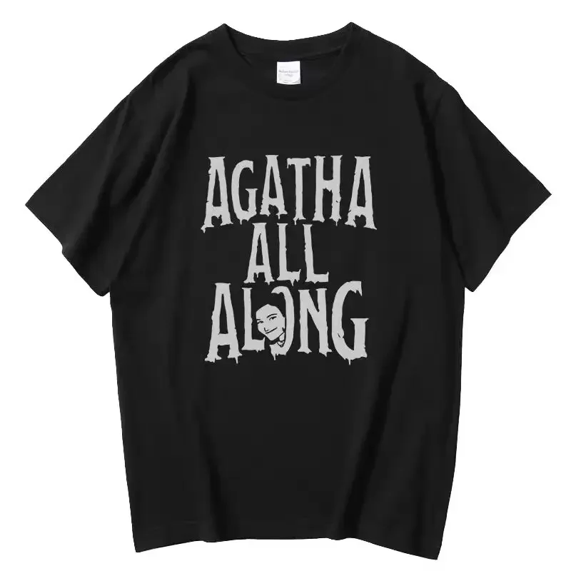 Agatha All Along T-Shirt Cotton Graphic Tees Revenge Is A Witch New Design Women's Tshirts Oversized Graphic Printing Clothing