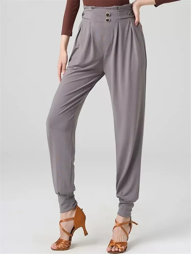 high-quality-latin-dance-pants-adult-ballroom-practice-wear-high-waist-trousers-wide-leg-cha-cha-tap-dance-training-pants-women