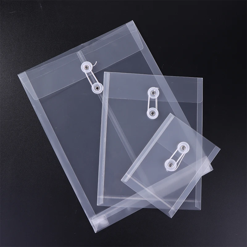 2 pçs a4/a5/a6 tamanho pasta de arquivo organizador pp à prova dwaterproof água transparente saco de documentos para escola material de escritório papelaria