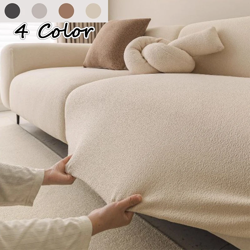 

2025 New Chenille Sofa Cover Elastic Stretch L-Shape Corner 1-4 Seater Non-Slip Thick Pet and Cat Scratch Resistant Slipcover