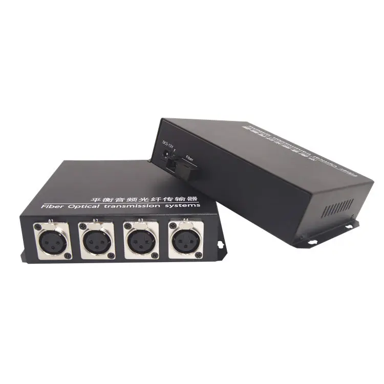 Audio Multiplex Balanced Audio Fiber Converter 8 Channel XLR Balanced Interface Audio Over Optic Fiber Converter