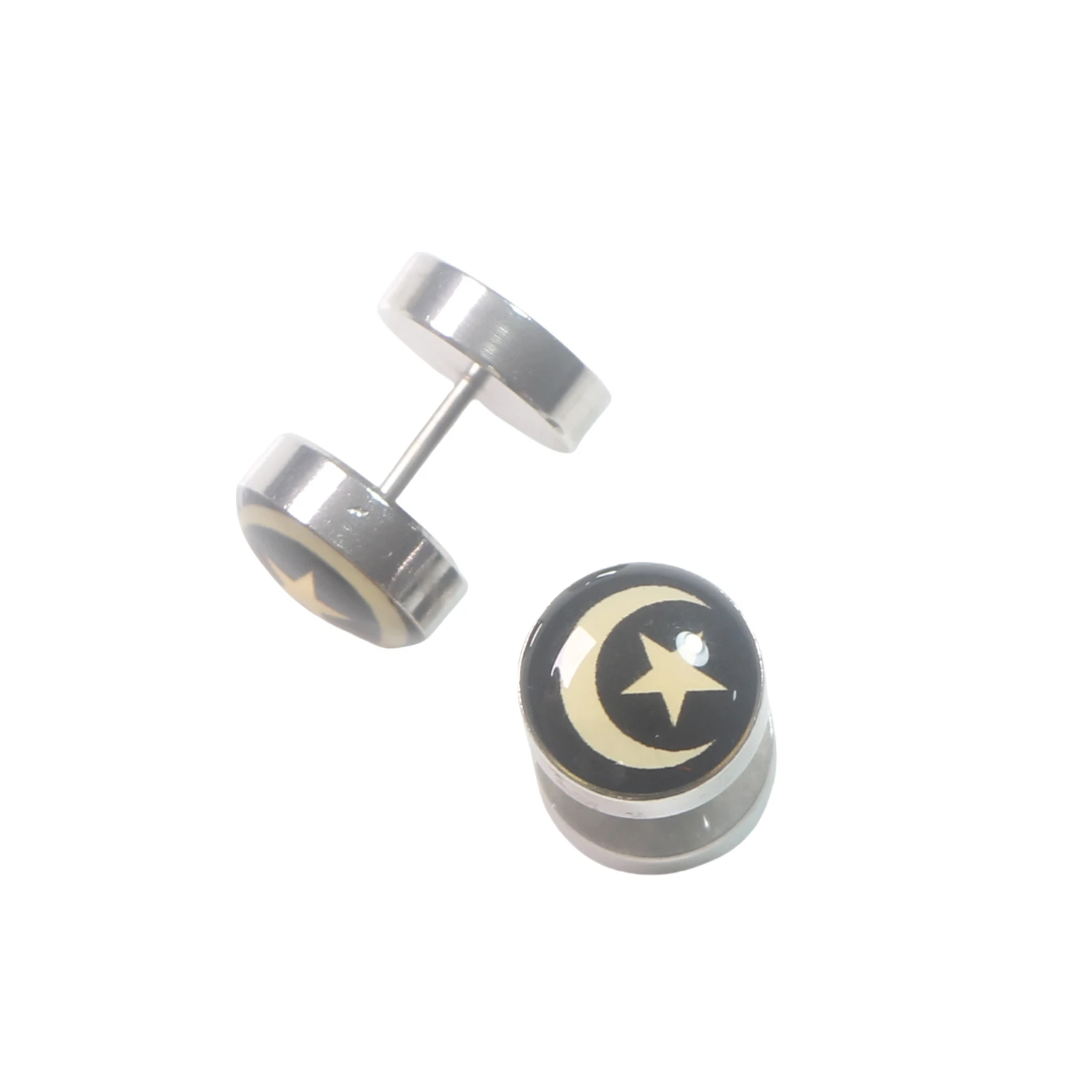 Stainless Steel Star Moon Stud Earrings Dainty Minimalist Hypoallergenic Jewelry Gift for Women Girls Small Accessories