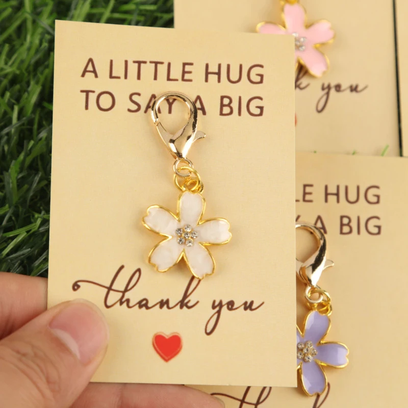 5pcs 2dCute Flower Series Keychain Set A small hug is included as a big thank you Perfect holiday gift, a gift of positive suppo
