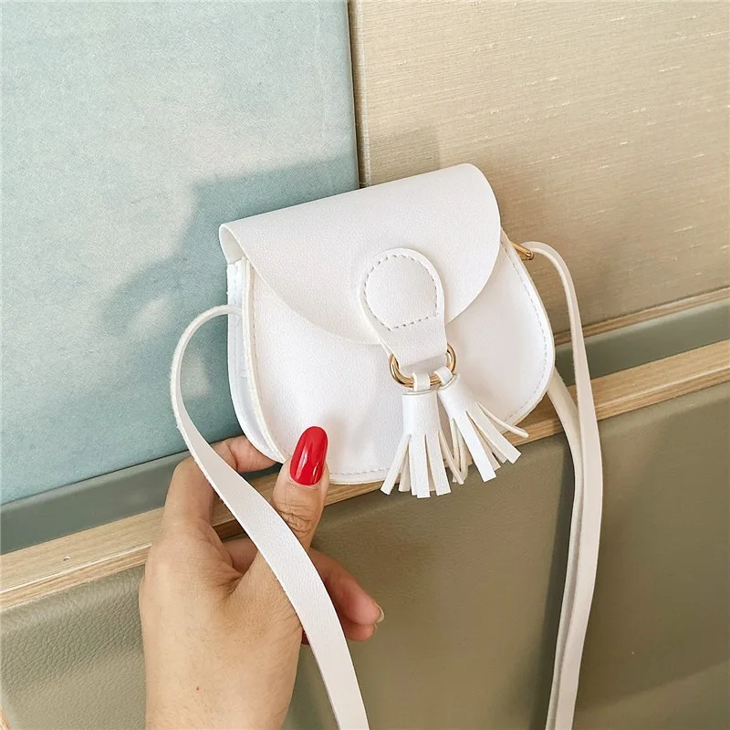 Hook Design Mini Kids Bag Korean Style Cute Princess Purse Shoulder Sling Crossbody Toddler  Backpack with Fringe Decoration view 4