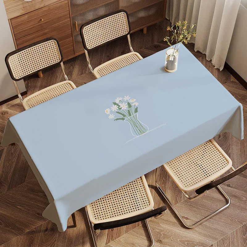 Small Fresh Plant Leaf Tablecloth Household Waterproof and Oil Resistant Tea Table Coffee Table Mat TV Dustproof Cloth