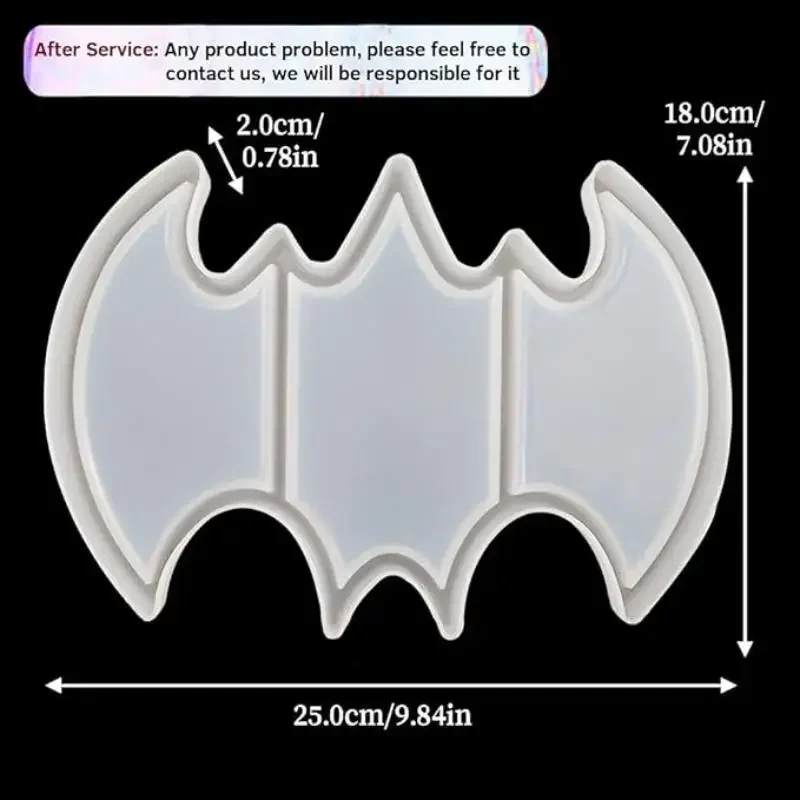 Bat Box Resin Mold, Halloween Storage Tray Silicone Mold, Bat Ashtray Mold, Epoxy Resin Casting Mold for Decoration Jewelry Cosm